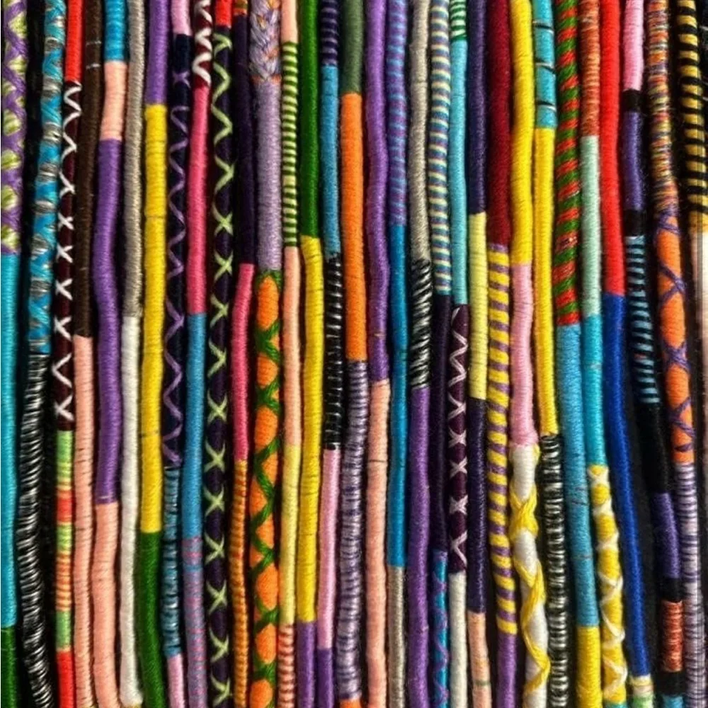 Colorful Multicolor HANDMADE Phone lanyard with phone patch
